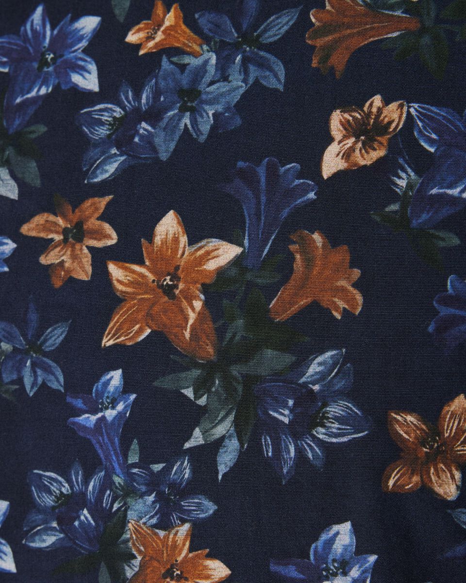 Slim Stretch Fit Premium Italian Floral Print Long Sleeve Shirt, , hi-res